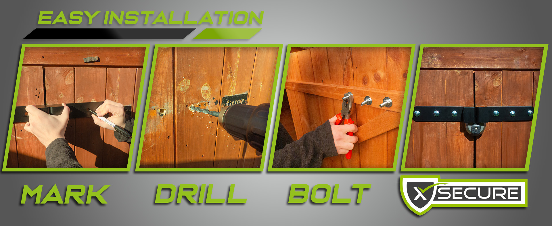Easy installation shed lock
