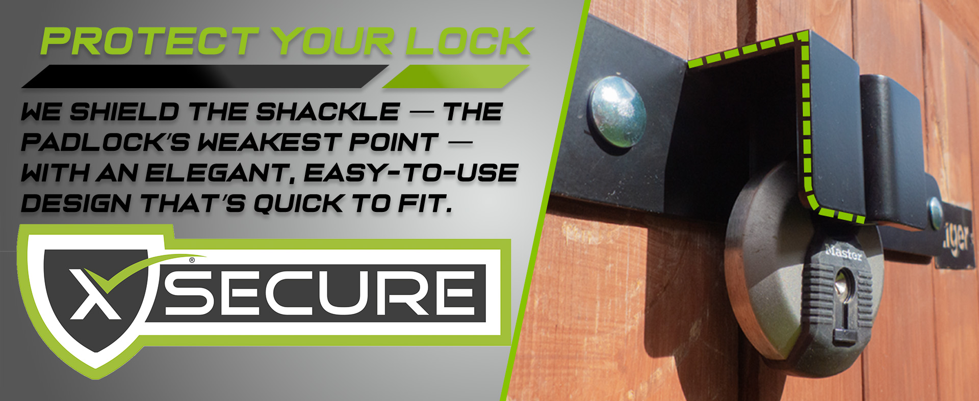 protect the padlock with our shed locks design